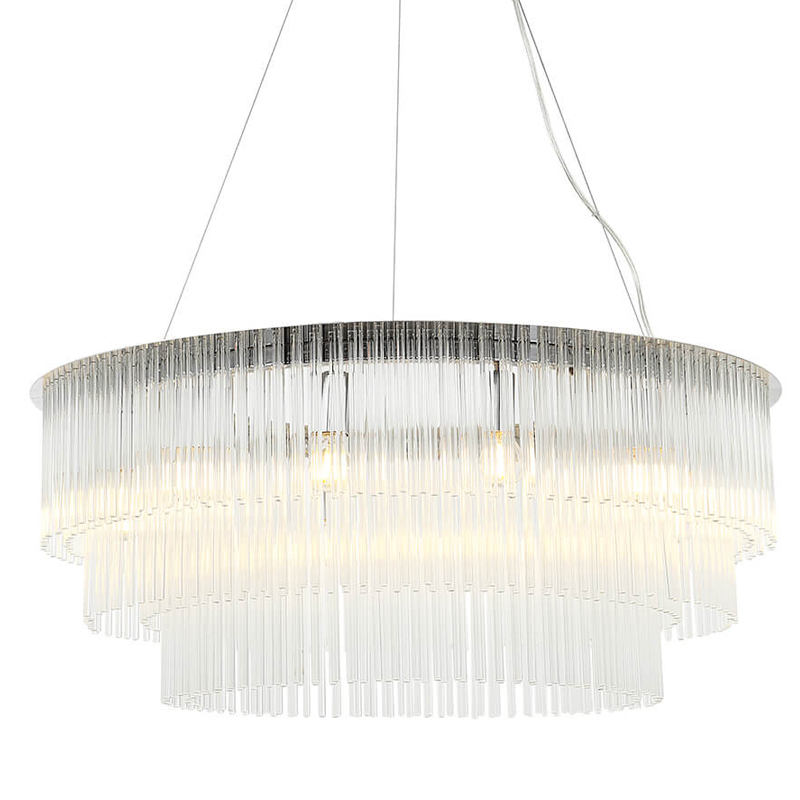 Люстра Harrison Chandelier chrome 12 lamp Хром Прозрачный в Казани | Loft Concept 