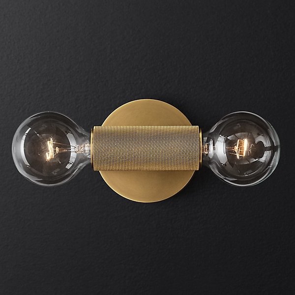 Бра RH Utilitaire Inline Sconce Brass Латунь в Казани | Loft Concept 