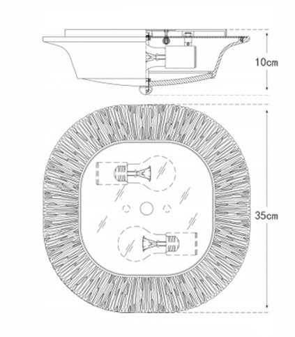 Потолочный светильник Utopia Round Sconce Gold в Казани