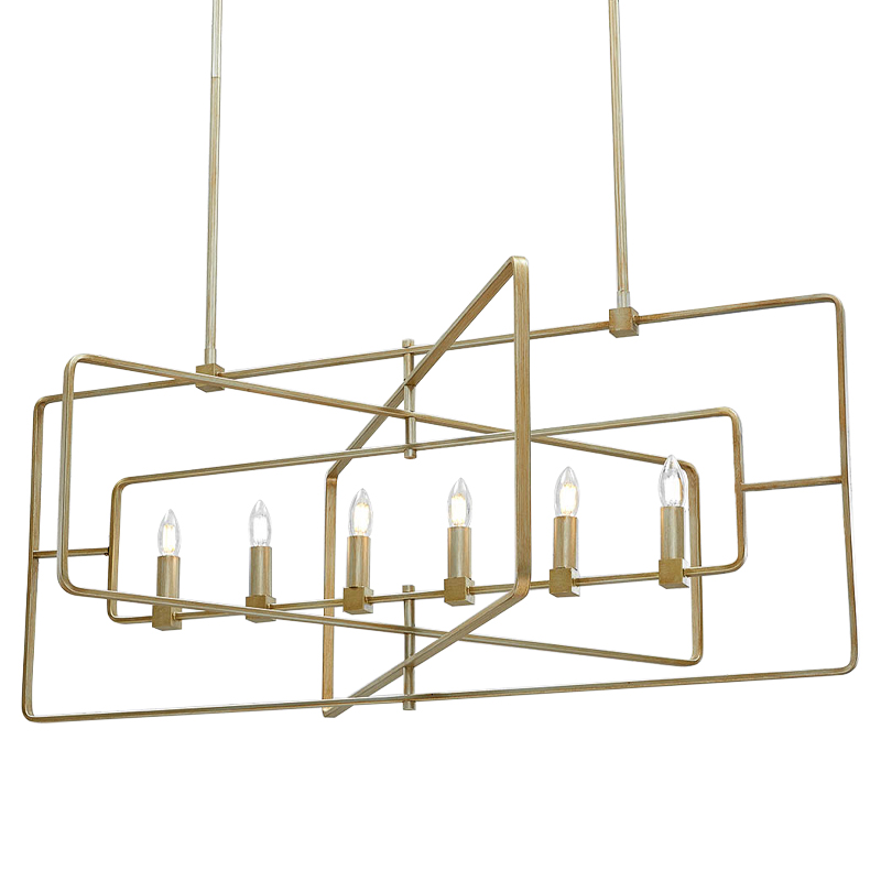 Люстра Macleod Linear Chandelier Золотой в Казани | Loft Concept 