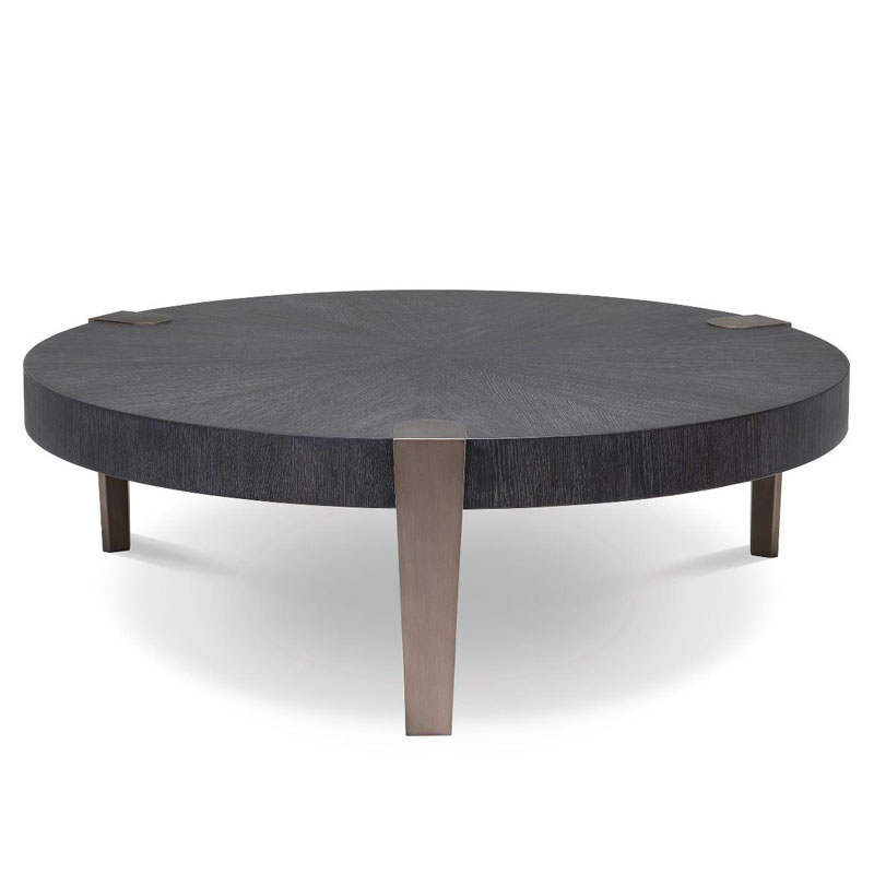 Кофейный стол Eichholtz COFFEE TABLE OXNARD Gray oak Серый Дуб Темная бронза в Казани | Loft Concept 