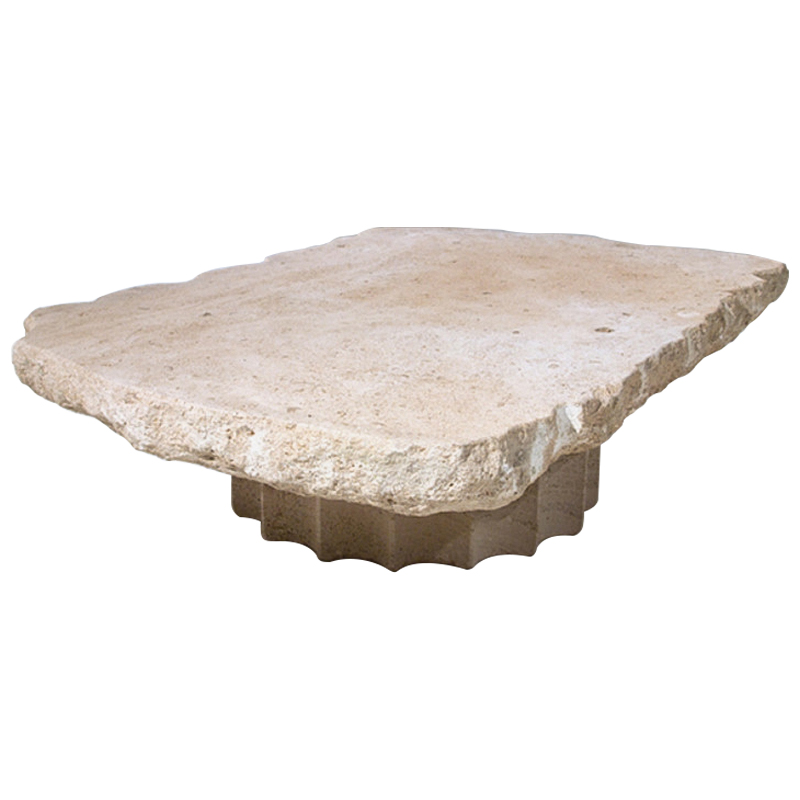 Кофейный стол Travertine Column Coffee Table Бежевый Песочный в Казани | Loft Concept 