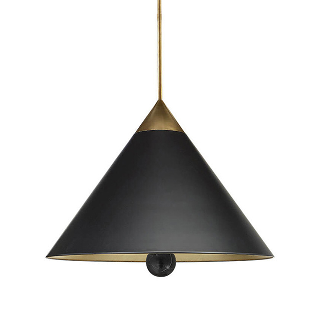 Подвесной светильник Cleo Pendant Brass & Black Черный Латунь в Казани | Loft Concept 