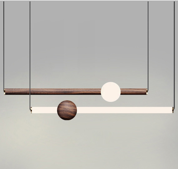 Люстра ORION GLOBE LIGHT wood Коричневый Белый в Казани | Loft Concept 