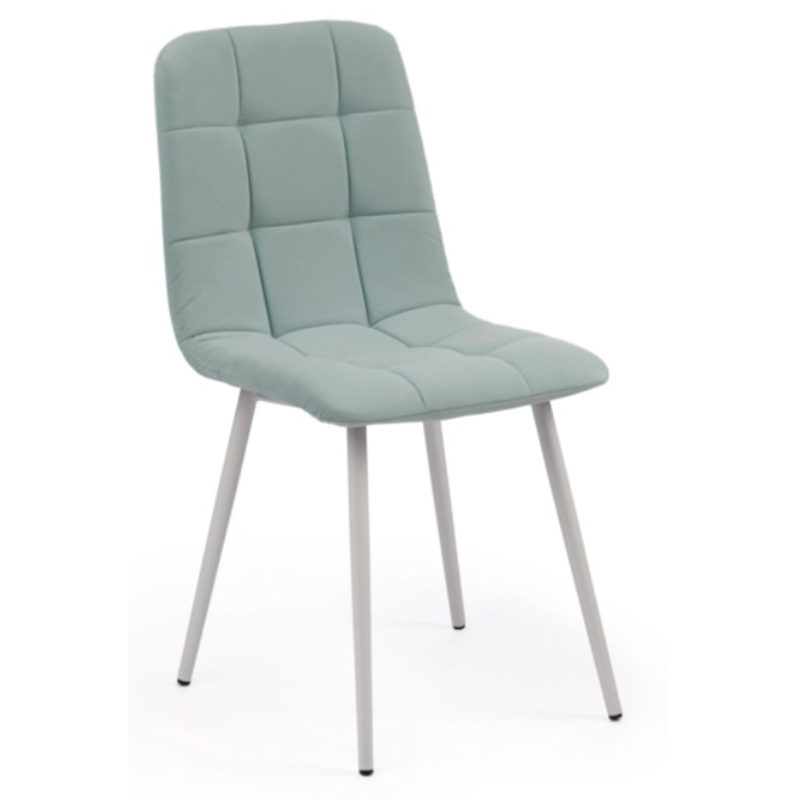 Стул Nancy Velour Light Blue Chair Светло-голубой Черный в Казани | Loft Concept 