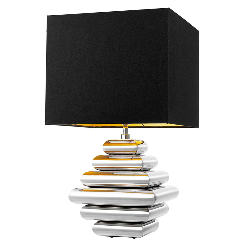 Настольная лампа Eichholtz Table Lamp Belmond Никель Черный в Казани | Loft Concept 