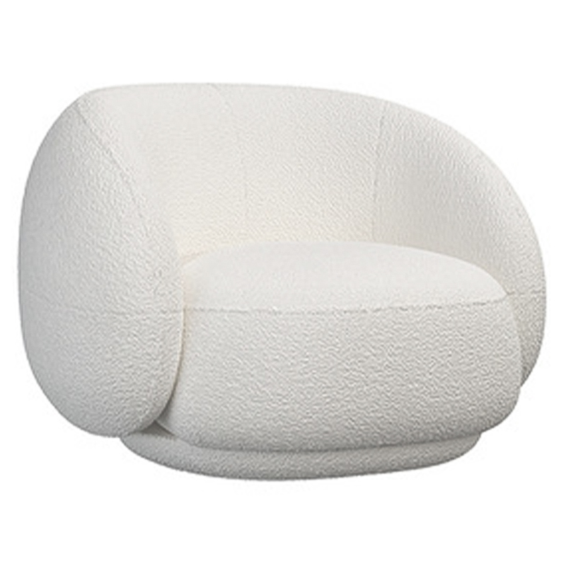 Кресло Irwin White Boucle Collection Armchair Белый в Казани | Loft Concept 