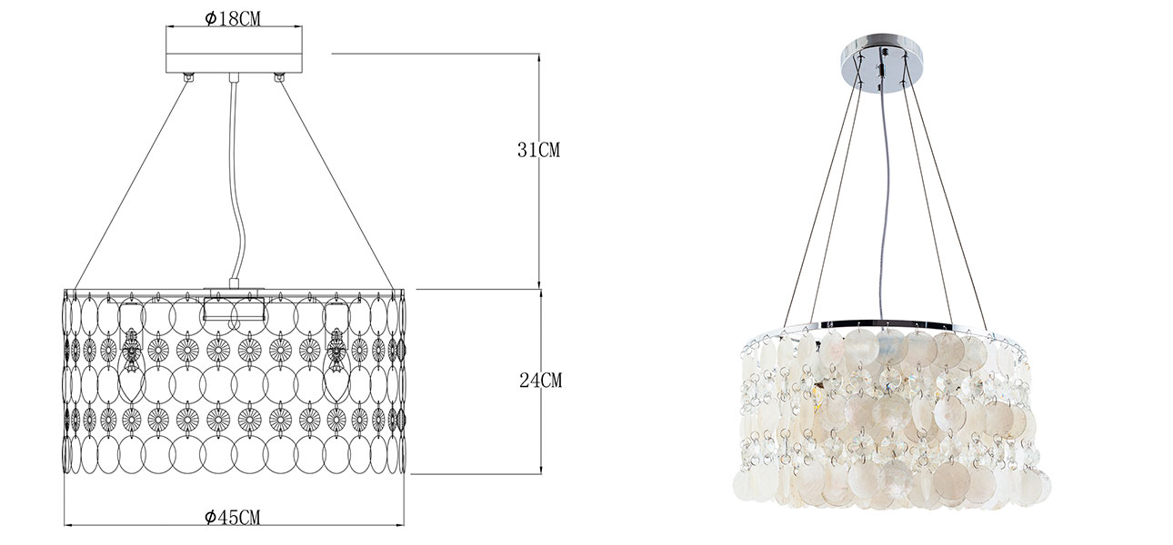 Люстра Snow White Abelie 5 - фото №2