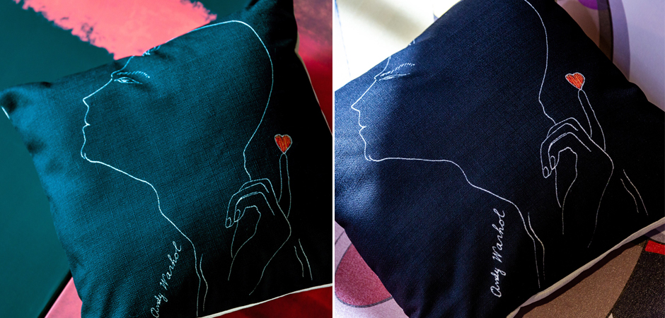Декоративная подушка White Silhouette Lover Pillow Декоративная подушка White Silhouette Lover Pillow - Loft-Concept в Казани
