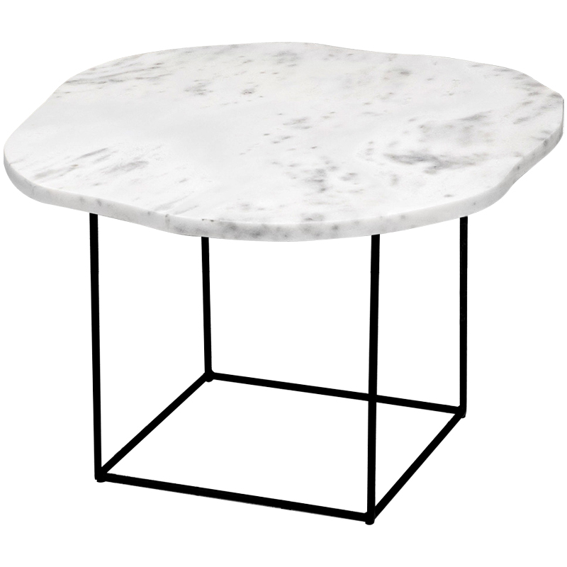 Кофейный стол с белой мраморной столешницей Gillespie Coffee Table White Белый Черный Кофейный стол с белой мраморной столешницей Gillespie Coffee Table White Белый Черный в Казани | Loft Concept