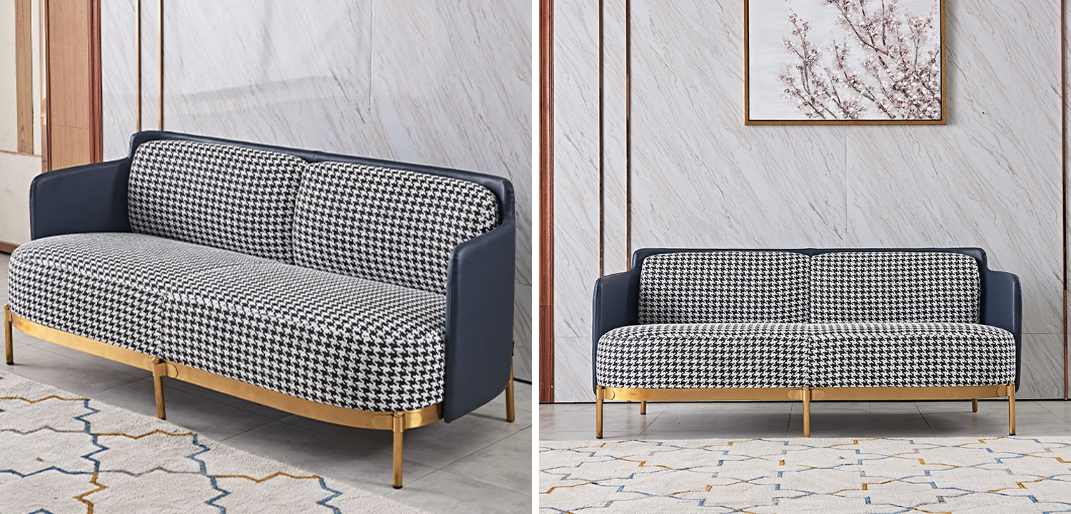 Диван Pied de Poule Blue Sofa - фото