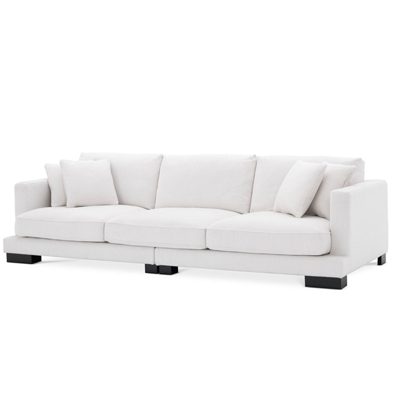 Диван Eichholtz Sofa Tuscany white Белый Черный в Казани | Loft Concept 