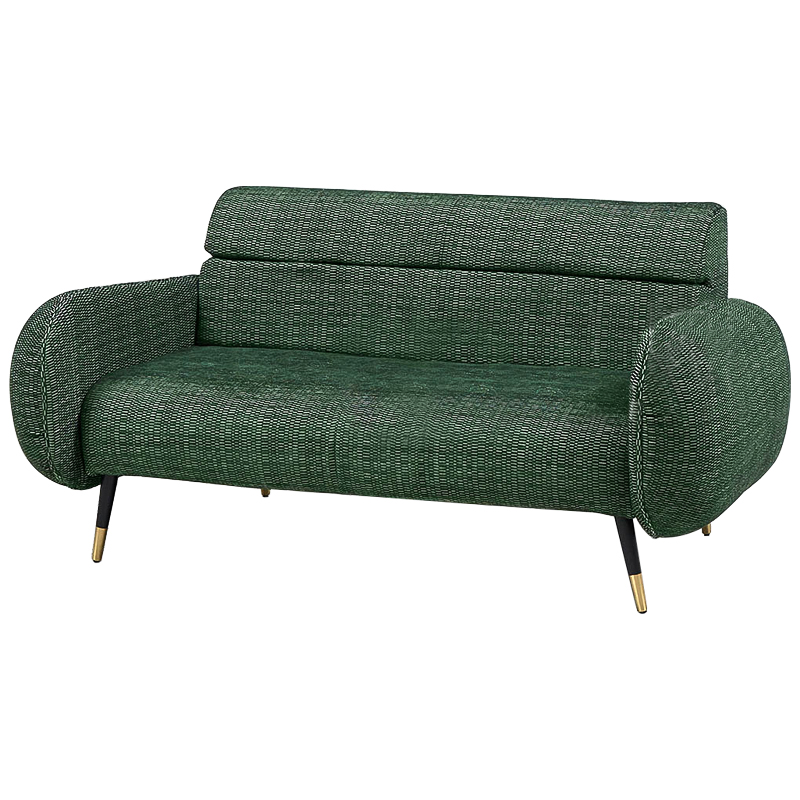 Диван Hebert Sofa Green M Зеленый Зеленый Черный Латунь в Казани | Loft Concept 