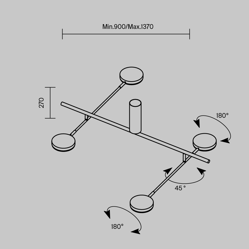 Потолочный светильник Fad 3000К 26Вт в Казани