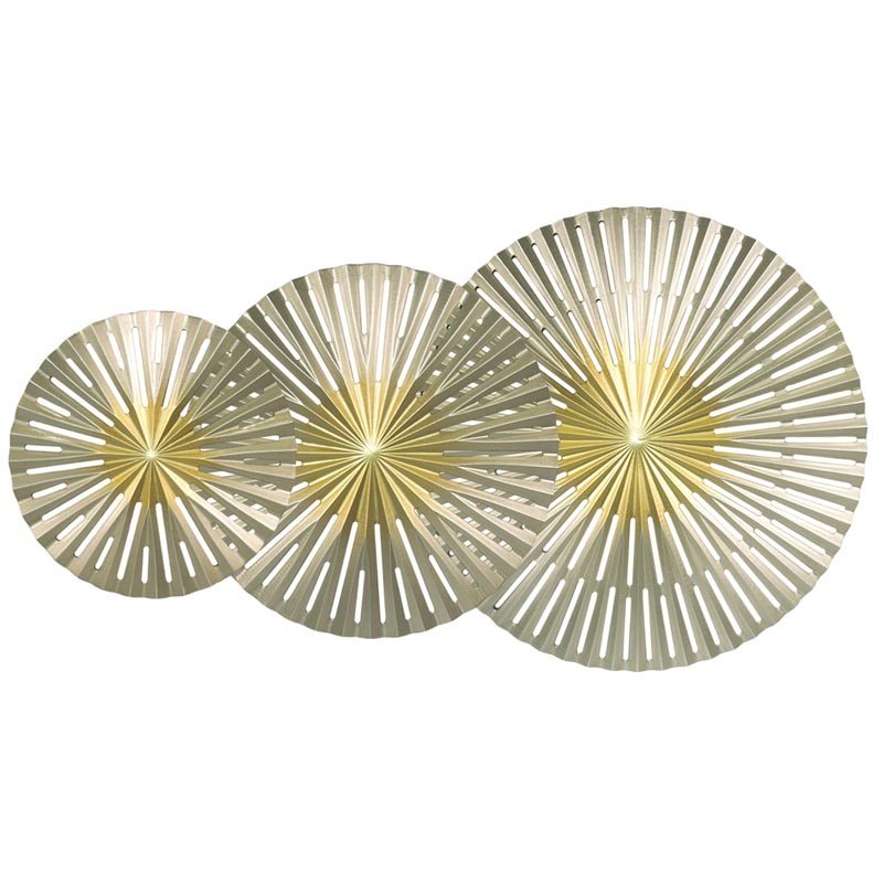 Арт-объект Apollo Gold and Silver Wall Plaque Disc gap 3 Золотой Серебряный в Казани | Loft Concept 