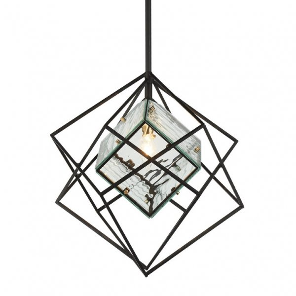 Люстра Glass Cub Pendant 40 Черный в Казани | Loft Concept 