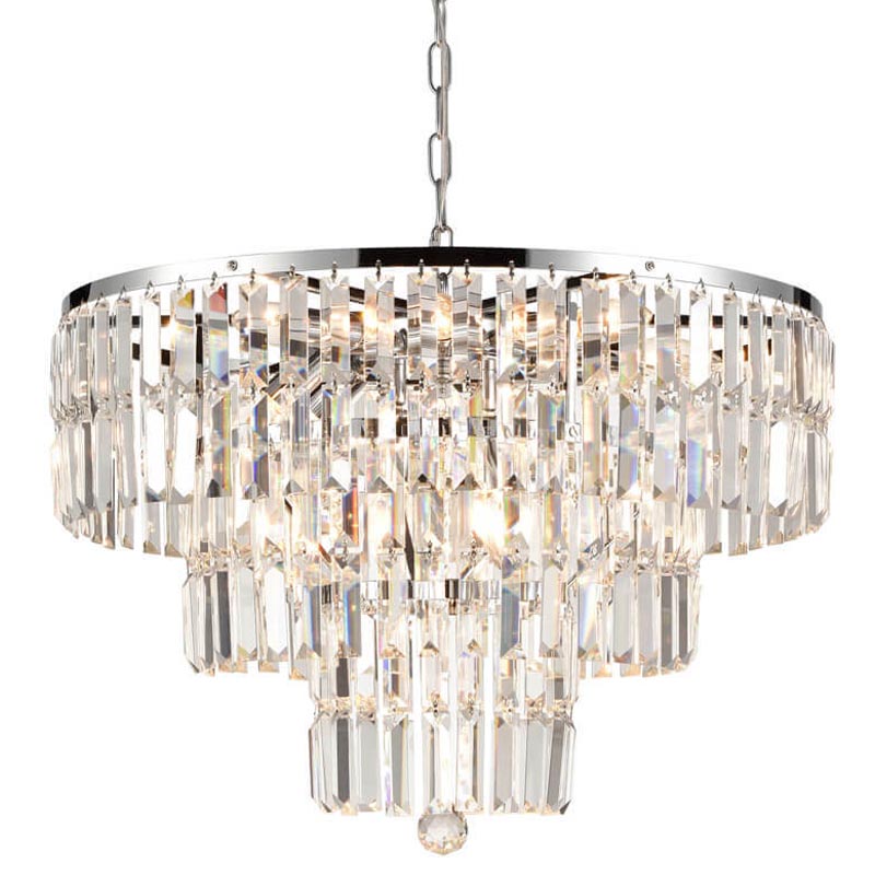 Люстра 1920s Odeon Chandelier chrome 60 Прозрачный (Transparent) Хром в Казани | Loft Concept 