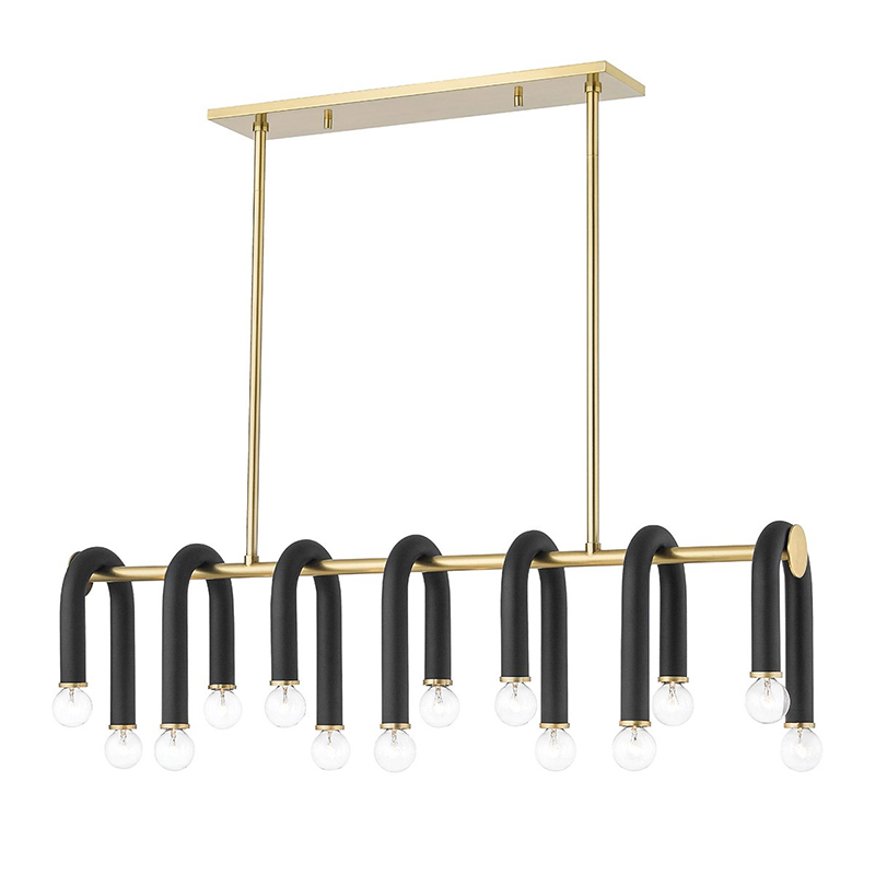 Люстра Paulson floppy chandelier gold Черный Золотой в Казани | Loft Concept 