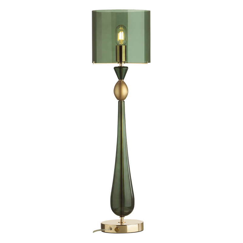 Настольная лампа Roser Green Table Lamp Зеленый Золотой в Казани | Loft Concept 