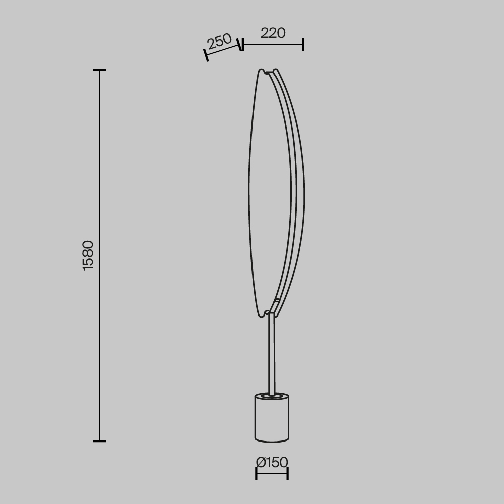 Напольный торшер светодионый Breeze 3000К 33Вт в Казани