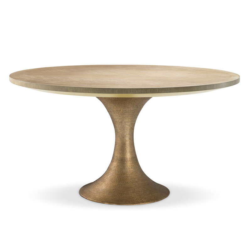 Обеденный стол Eichholtz DINING TABLE MELCHIOR ROUND brass Латунь в Казани | Loft Concept 