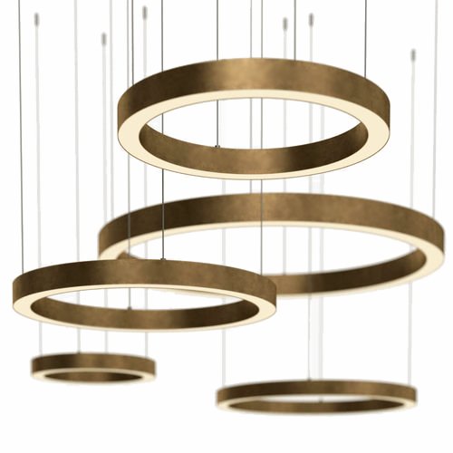 Люстра Light Ring Horizontal von Henge Глянцевое золото Латунь в Казани | Loft Concept 