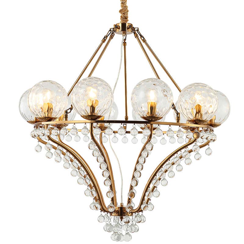 Люстра Melaine Chandelier gold Золотой Прозрачный (Transparent) в Казани | Loft Concept 