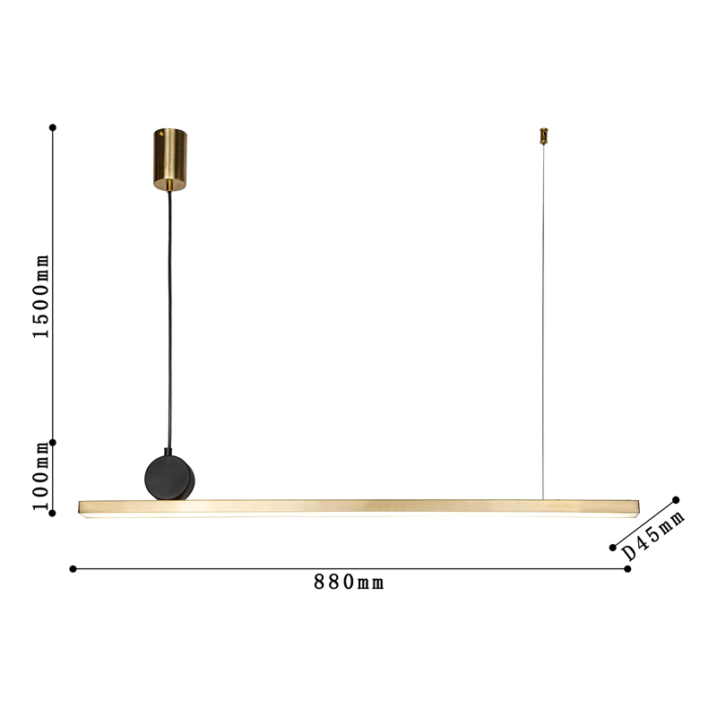 Светодиодная люстра DRAWING LINES Gold в Казани