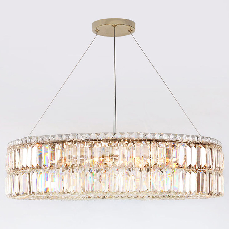 Люстра Darleen Crystal Gold Chandelier 17 Золотой Прозрачный (Transparent) в Казани | Loft Concept 