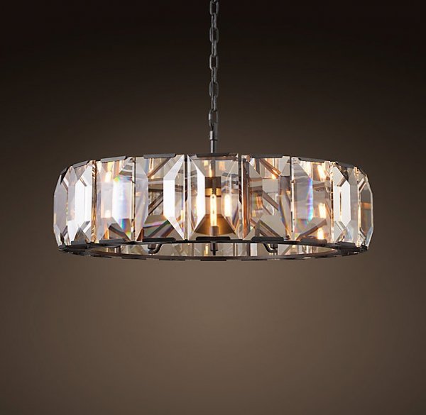 Люстра RH Harlow Crystal Round Chandelier 10 Черный в Казани | Loft Concept 