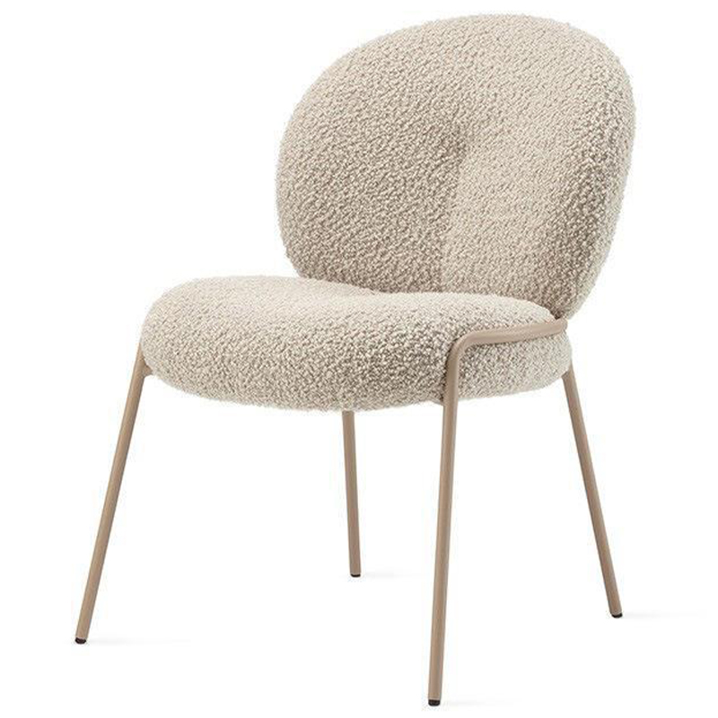 Стул Lyons Boucle Chair Бежевый Золотой в Казани | Loft Concept 