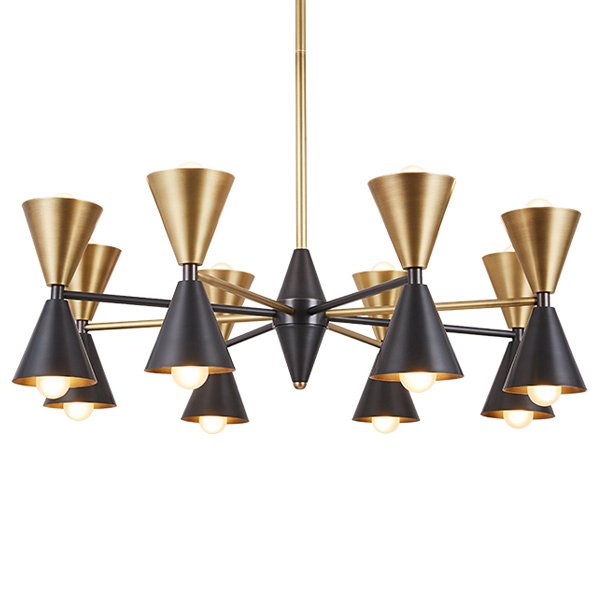 Люстра CAIRO CHANDELIER BLACK AND GOLD Золотой Черный в Казани | Loft Concept 