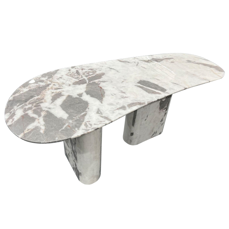 Обеденный стол Ernest Grey Marble Dining Table Серый в Казани | Loft Concept 