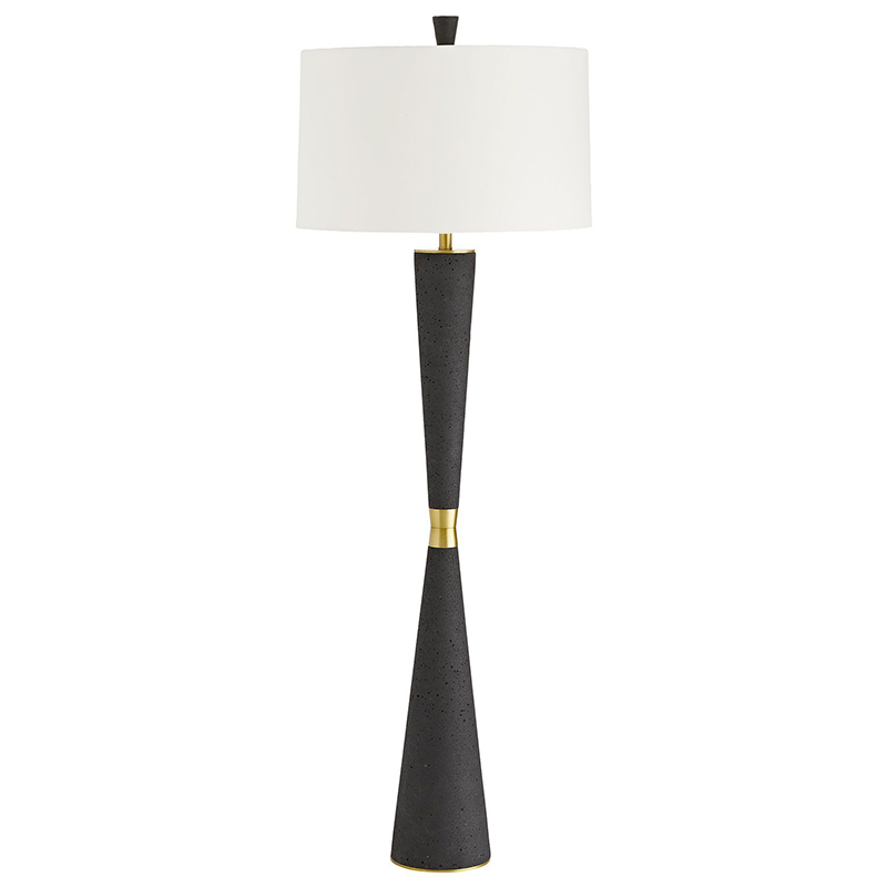 Торшер Arteriors GROM FLOOR LAMP Золотой Белый Черный в Казани | Loft Concept 