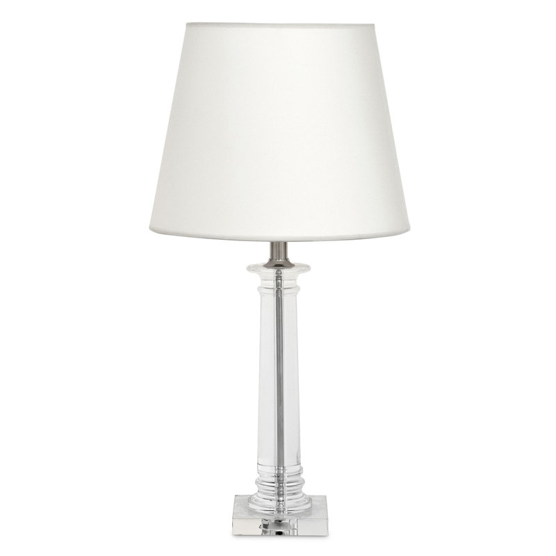 Настольная лампа Eichholtz Table Lamp Bulgari S Прозрачный Белый Никель в Казани | Loft Concept 