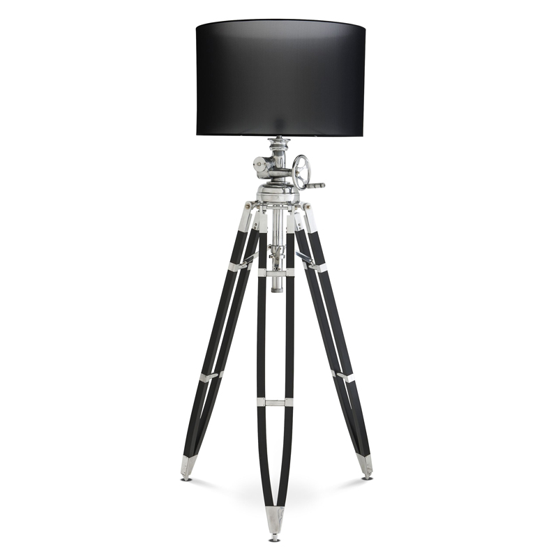 Торшер Eichholtz Floor Lamp Royal Marine Black Черный Алюминий в Казани | Loft Concept 