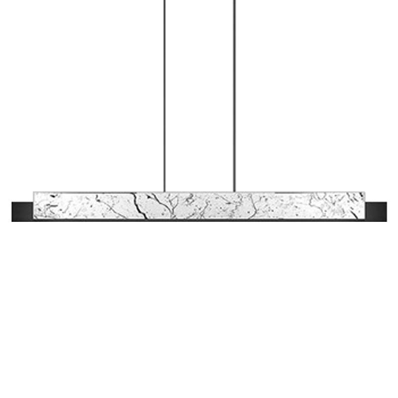 Люстра Leonce Marble Linear Chandelier White Черный Белый Мрамор Bianco в Казани | Loft Concept 