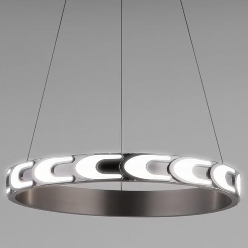 Люстра Maoris Ring Horizontal Chandelier D45 Никель Сатин в Казани | Loft Concept 