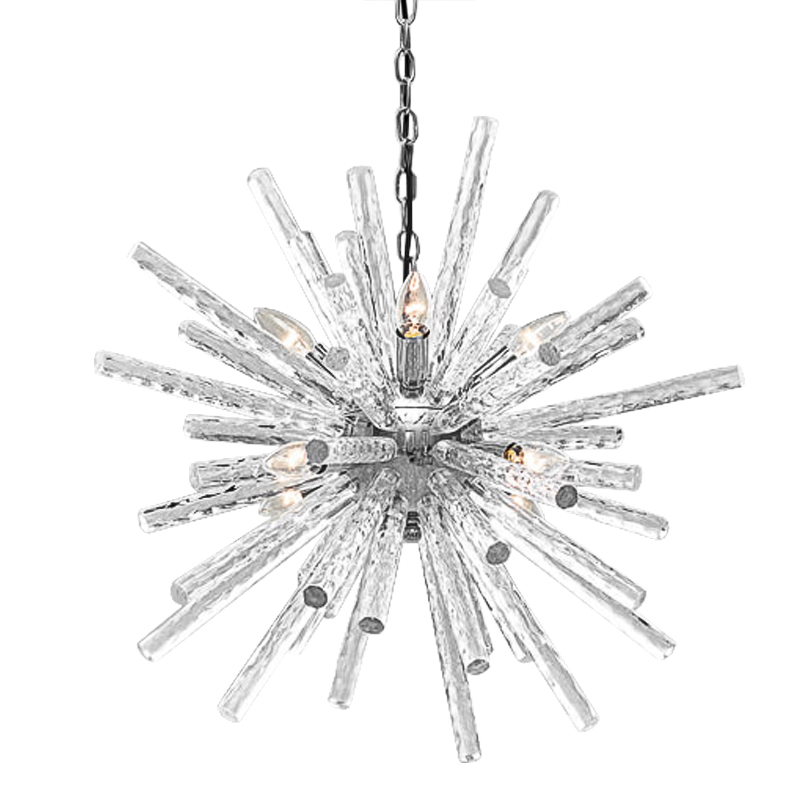 Люстра Icicles Sputnik Chandeliers Хром Прозрачный в Казани | Loft Concept 