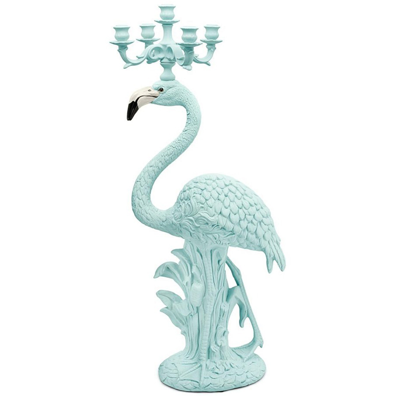 Подсвечник Candleholder Flamingo Bisc. Azure Matt Бирюзовый в Казани | Loft Concept 