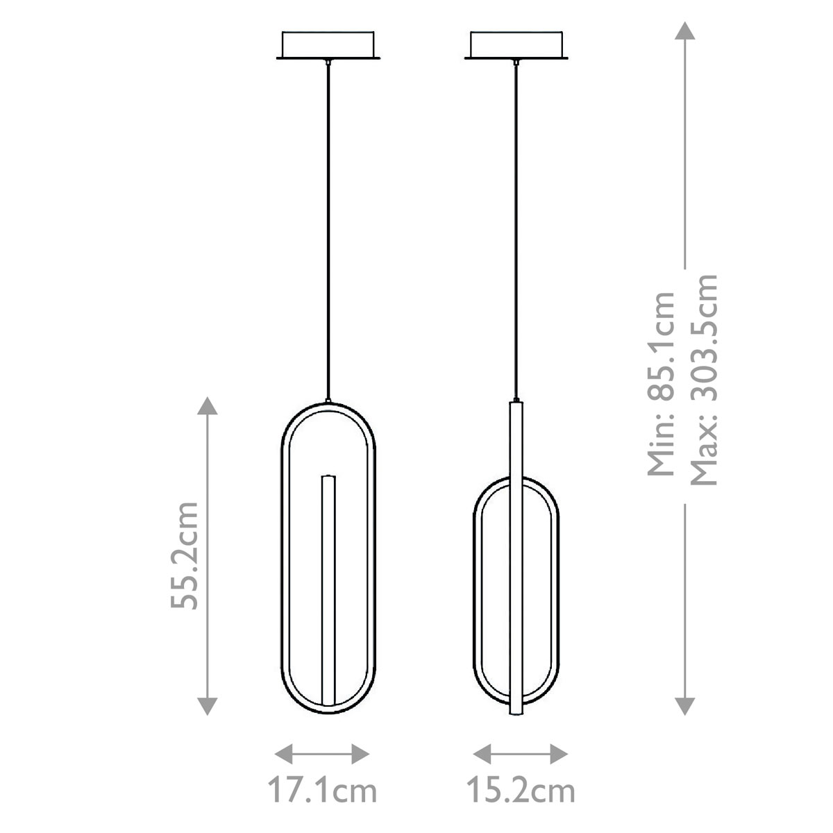 Подвесной светильник золотого цвета с двумя вытянутыми овальными рамками в форме скрепки Eurofase в Казани