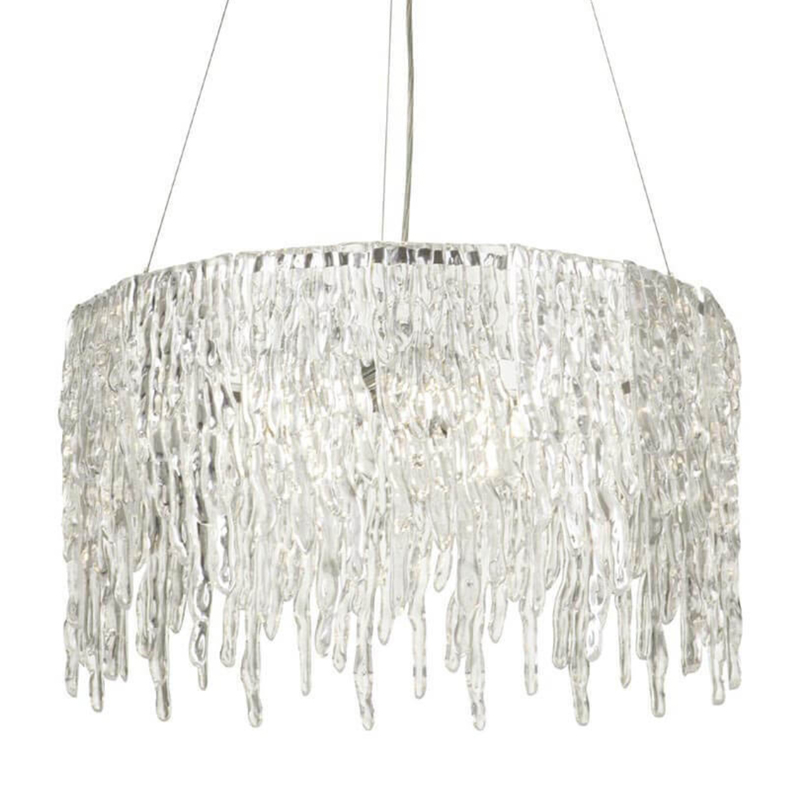 Люстра Cold Heart Silver Single Tier Chandelier Хром Прозрачное Стекло в Казани | Loft Concept 