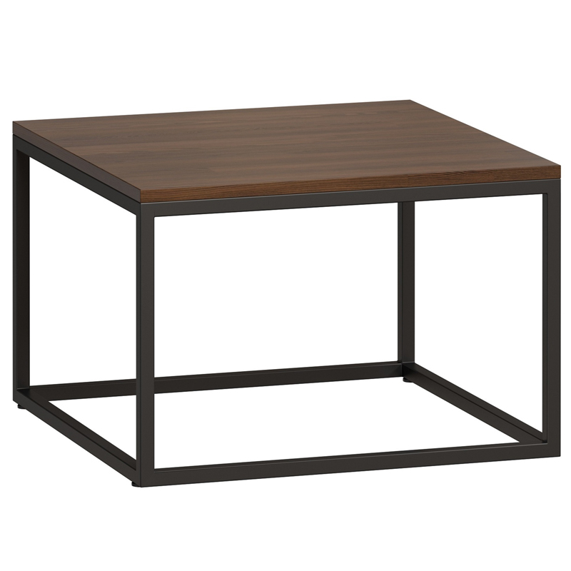 Кофейный стол Industrial Oak Philomel Coffee Table square Коричневый Черный в Казани | Loft Concept 