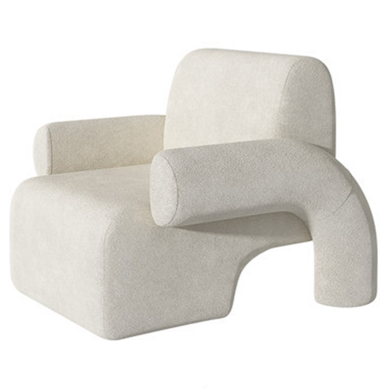 Кресло Odom White Boucle Armchair Белый в Казани | Loft Concept 