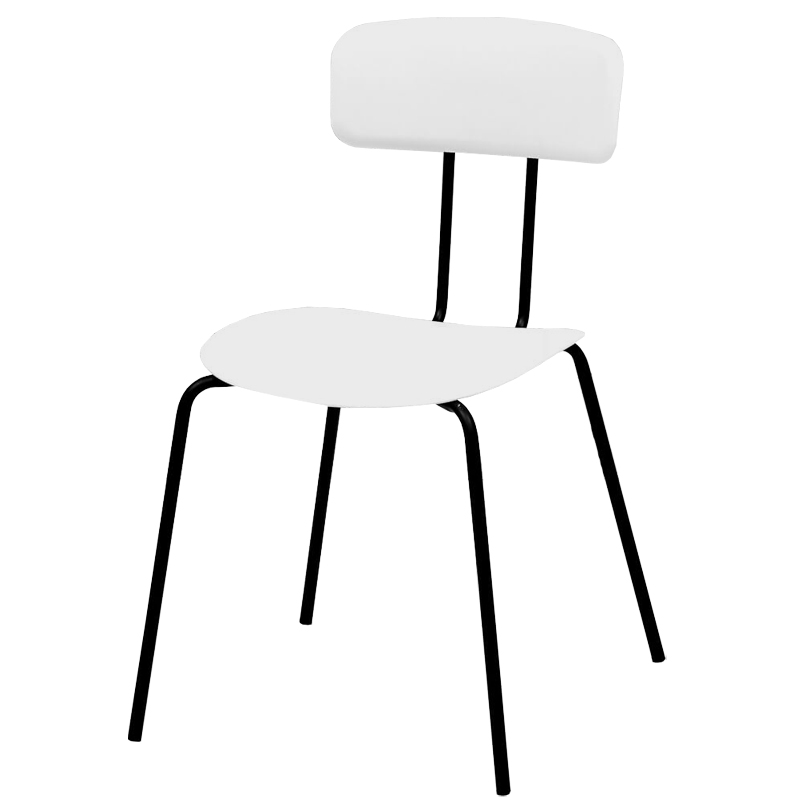 Стул Tyler Loft Stool White Белый Черный в Казани | Loft Concept 