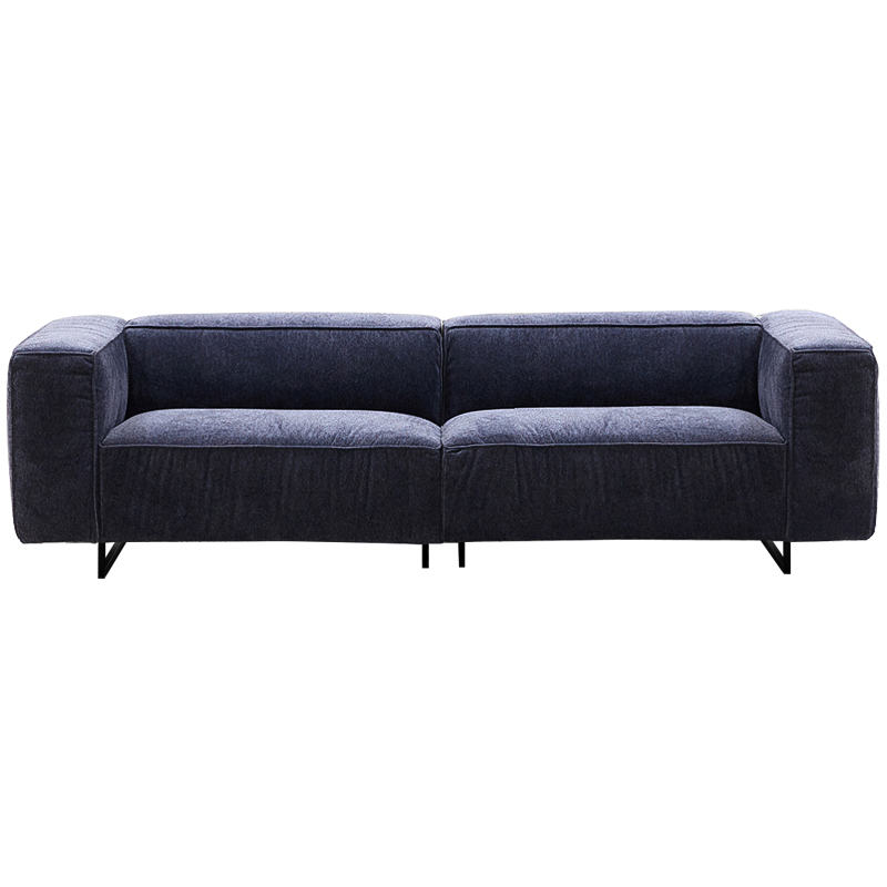 Диван Bastien Soft Dark Blue Sofa Темно-синий Черный в Казани | Loft Concept 