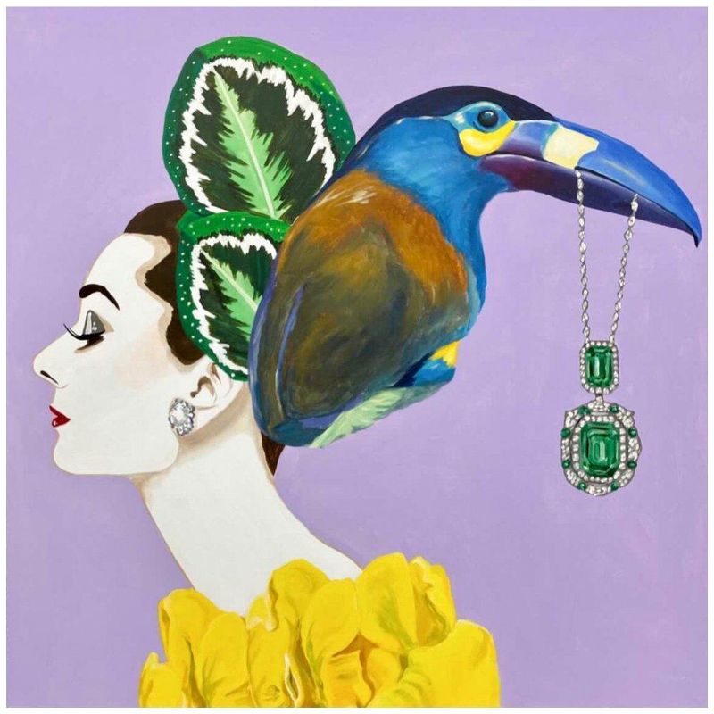 Картина Audrey with Blue Toucan Headdress Мульти в Казани | Loft Concept 