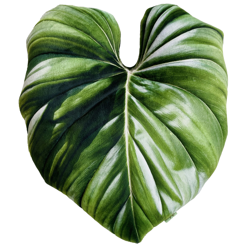 Декоративная подушка Botanical Cushion Philodendron Зеленый в Казани | Loft Concept 