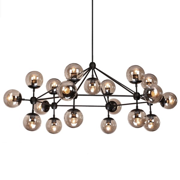 Люстра Modo Chandelier 19 Globes Дымчатый (Smoke) в Казани | Loft Concept 