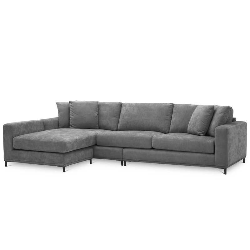 Диван Eichholtz Sofa Feraud Lounge grey Серый Черный в Казани | Loft Concept 